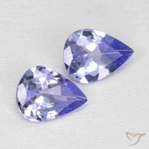 Pedras preciosas de tanzanita azul natural de 0,56 ct, formato de pêra, VVS-VS