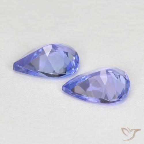 Pedras preciosas de tanzanita azul natural de 0,56 ct, formato de pêra, VVS-VS