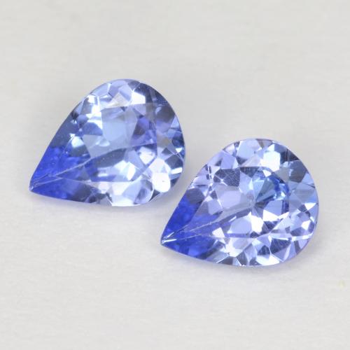 Pedras preciosas de tanzanita azul natural de 0,56 ct, formato de pêra, VVS-VS