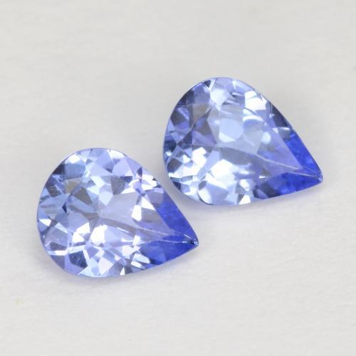 Pedras preciosas de tanzanita azul natural de 0,56 ct, formato de pêra, VVS-VS
