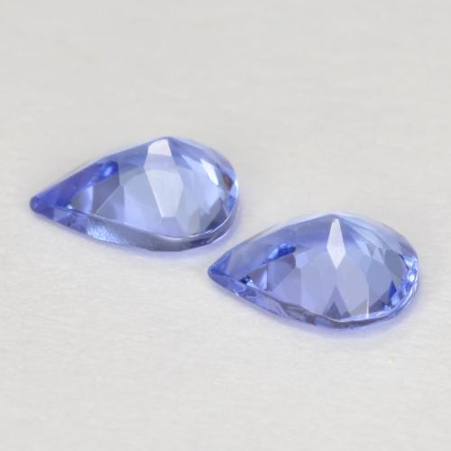 Pedras preciosas de tanzanita azul natural de 0,56 ct, formato de pêra, VVS-VS