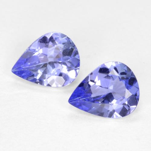 Pedras preciosas de Tanzanita Azul Violeta Intenso natural de 0.54 ct, Formato de pêra, VVS-VS