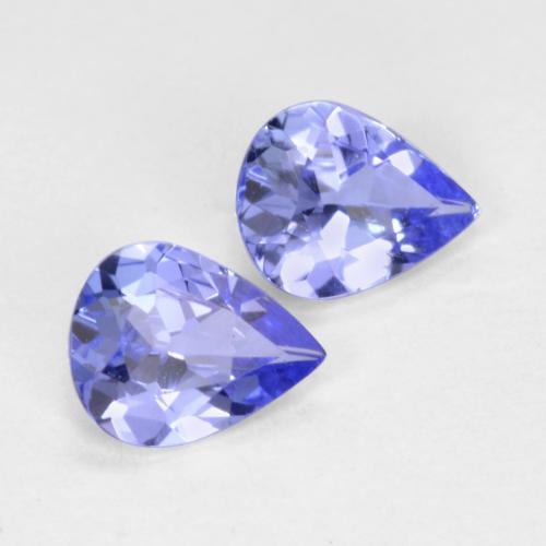 Pedras preciosas de Tanzanita Azul Violeta Intenso natural de 0.54 ct, Formato de pêra, VVS-VS