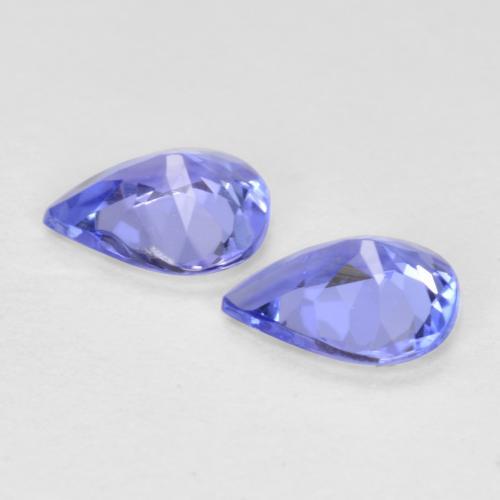 Pedras preciosas de Tanzanita Azul Violeta Intenso natural de 0.54 ct, Formato de pêra, VVS-VS