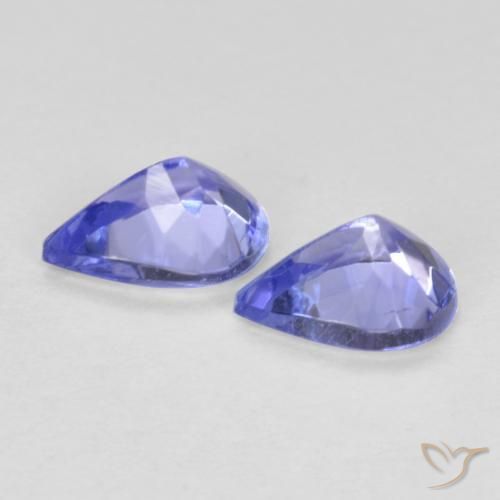 Pedras preciosas de Tanzanita Azul Violeta Intenso natural de 0.54 ct, Formato de pêra, VVS-VS