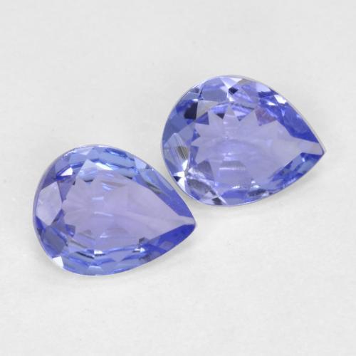 Pedras preciosas de tanzanita azul natural de 0,51 ct, formato de pêra, VVS-VS