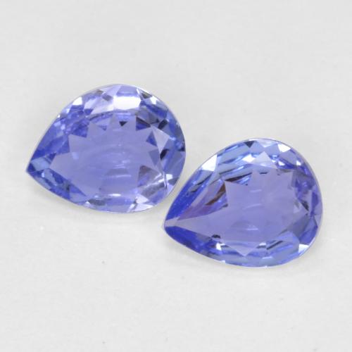 Pedras preciosas de tanzanita azul natural de 0,51 ct, formato de pêra, VVS-VS