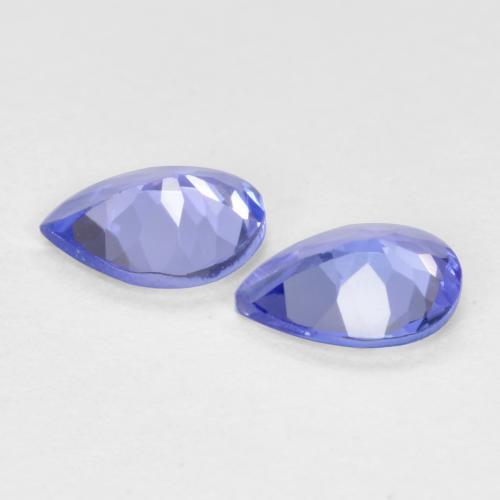Pedras preciosas de tanzanita azul natural de 0,51 ct, formato de pêra, VVS-VS