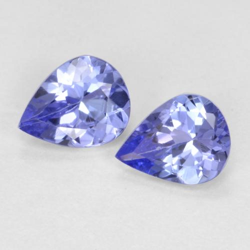 Pedras preciosas de Tanzanita Azul Violeta Intenso natural de 0.60 ct, Formato de pêra, VVS-VS