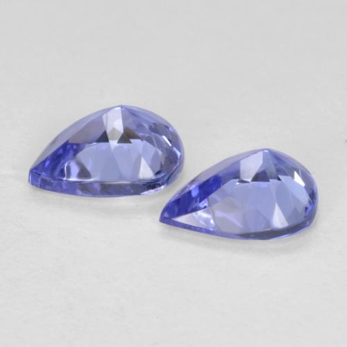 Pedras preciosas de Tanzanita Azul Violeta Intenso natural de 0.60 ct, Formato de pêra, VVS-VS