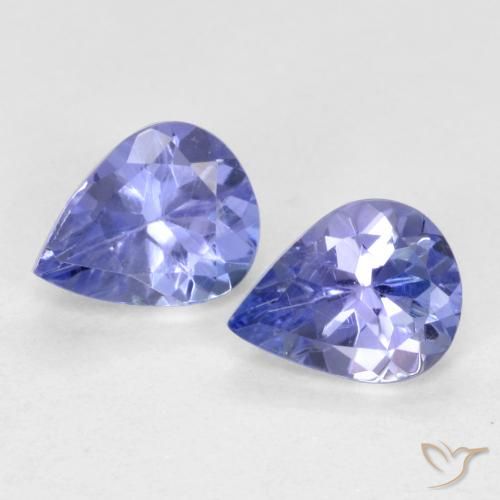 0.65ctw Natural Azul Violeta Intenso Tanzanita, Formato de pêra, VVS-VS