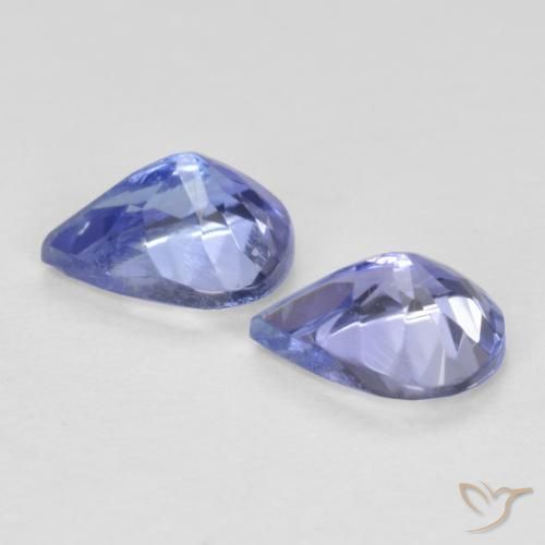 Pedras preciosas de Tanzanita Azul Violeta Intenso natural de 0.65 ct, Formato de pêra, VVS-VS