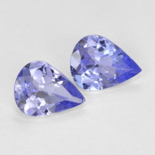 Pedras preciosas de tanzanita azul natural de 0,51 ct, formato de pêra, VVS-VS