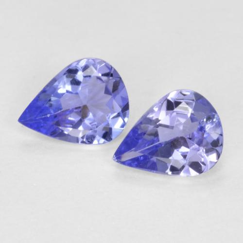 Pedras preciosas de tanzanita azul natural de 0,51 ct, formato de pêra, VVS-VS