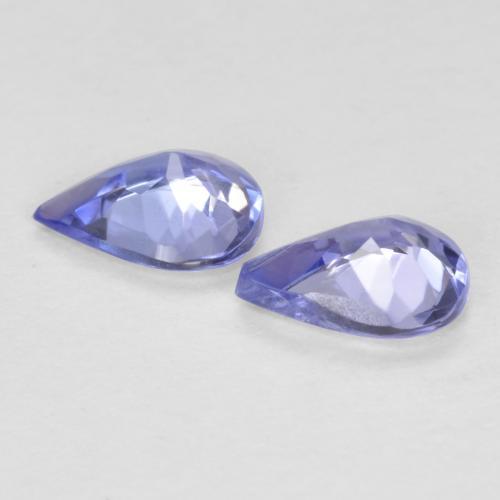 Pedras preciosas de tanzanita azul natural de 0,51 ct, formato de pêra, VVS-VS