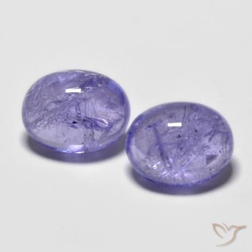 Pedras preciosas de Tanzanita Azul prateado natural de 6.13 ct, Corte Oval, Transparente