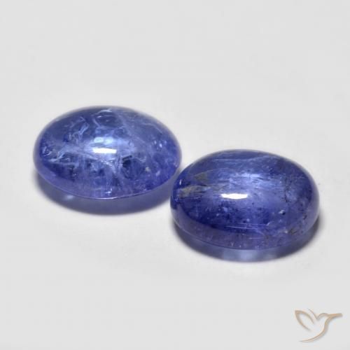 Pedras preciosas de tanzanita azul natural de 6,45 ct, corte oval, transparente