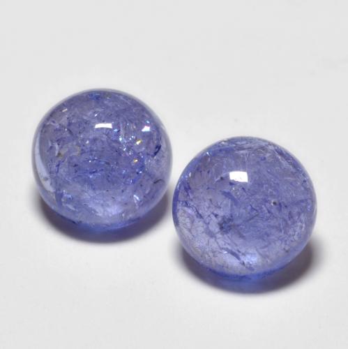 Pedras preciosas de tanzanita azul natural de 2,95 ct, corte redondo, transparente