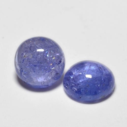 Pedras preciosas de tanzanita azul natural de 2,95 ct, corte redondo, transparente