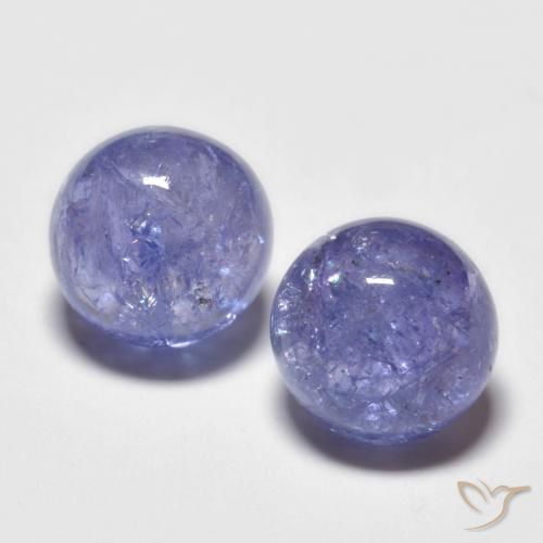 Pedras preciosas de Tanzanita Azul prateado natural de 4.08 ct, Redondo, Transparente