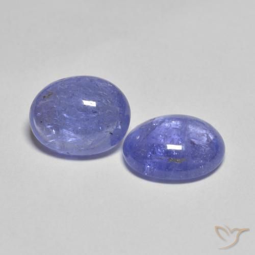Pedras preciosas de Tanzanita Azul Violeta Intenso natural de 4.41 ct, Corte Oval, Transparente