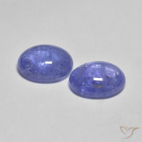 Pedras preciosas de Tanzanita Azul Violeta Intenso natural de 4.41 ct, Corte Oval, Transparente