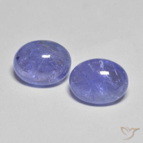 Pedras preciosas de tanzanita azul natural de 4,53 ct, corte oval, transparente
