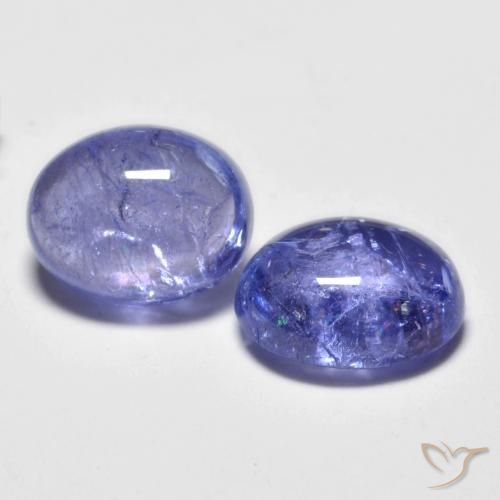 Pedras preciosas de Tanzanita Azul Violeta Intenso natural de 4.72 ct, oval, Transparente