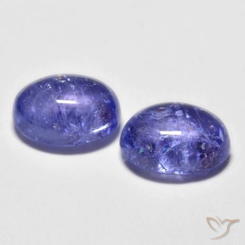Pedras preciosas de Tanzanita Azul Violeta Intenso natural de 4.72 ct, oval, Transparente