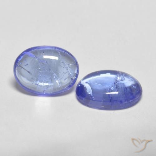 Pedras preciosas de Tanzanita Violeta Azul natural de 2.43 ct, oval, Transparente