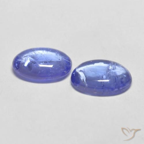 Pedras preciosas de Tanzanita Violeta Azul natural de 2.43 ct, oval, Transparente