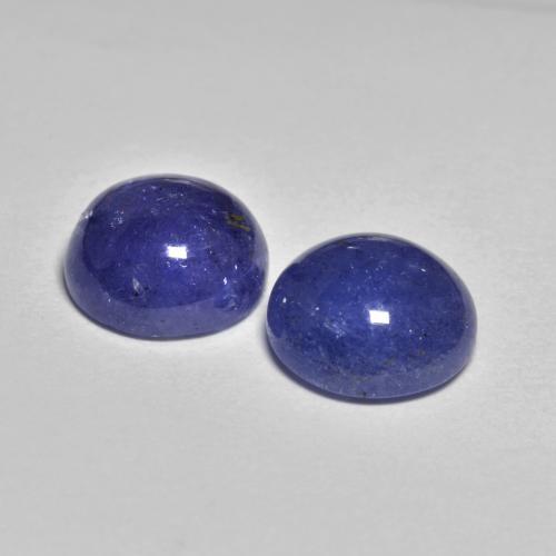 Pedras preciosas de Tanzanita Azul Violeta Intenso natural de 5.09 ct, Corte Redondo, Translúcido