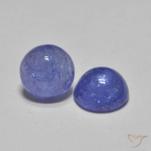 Pedras preciosas de Tanzanita Azul Violeta Intenso natural de 1.13 ct, Redondo, Translúcido