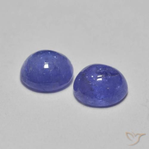 Pedras preciosas de Tanzanita Azul Violeta Intenso natural de 1.13 ct, Redondo, Translúcido