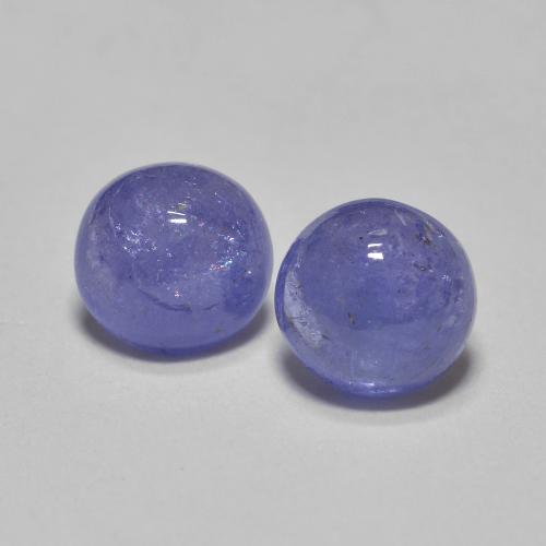 Pedras preciosas de Tanzanita Azul Violeta Intenso natural de 1.18 ct, Corte Redondo, Translúcido