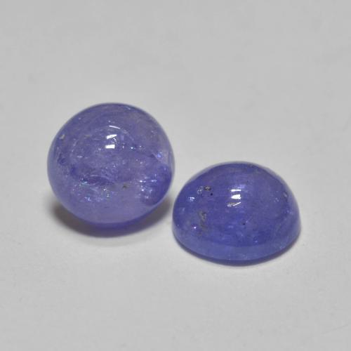 Pedras preciosas de Tanzanita Azul Violeta Intenso natural de 1.18 ct, Corte Redondo, Translúcido
