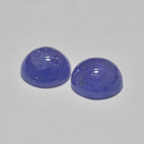 Pedras preciosas de Tanzanita Azul Violeta Intenso natural de 1.18 ct, Corte Redondo, Translúcido