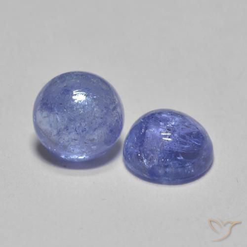 Pedras preciosas de Tanzanita Azul Violeta Intenso natural de 1.33 ct, Redondo, Translúcido