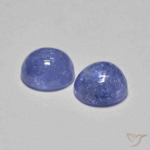 Pedras preciosas de Tanzanita Azul Violeta Intenso natural de 1.33 ct, Redondo, Translúcido