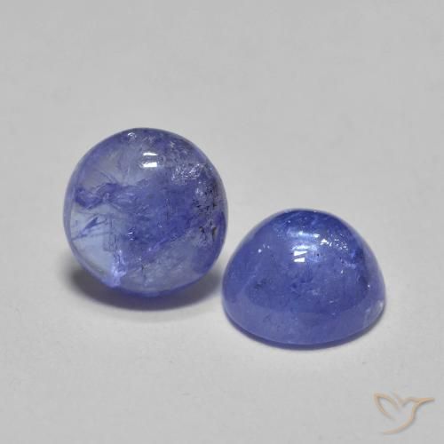 Pedras preciosas de Tanzanita Azul Violeta Intenso natural de 1.18 ct, Redondo, Translúcido
