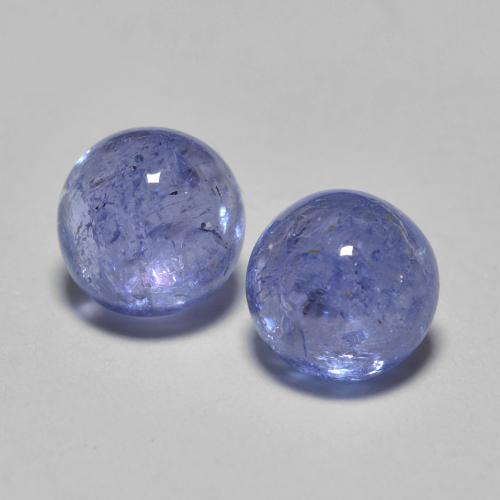 Pedras preciosas de tanzanita azul natural de 1,33 ct, corte redondo, translúcido