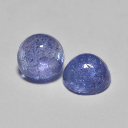 Pedras preciosas de tanzanita azul natural de 1,33 ct, corte redondo, translúcido