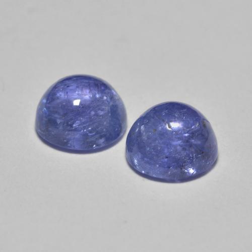 Pedras preciosas de tanzanita azul natural de 1,33 ct, corte redondo, translúcido