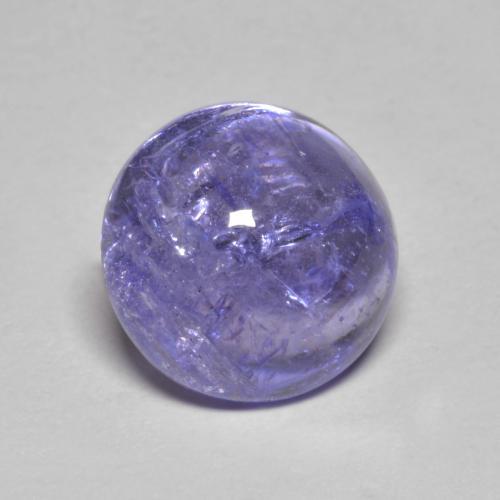 Tanzanita azul natural 3,24ct, corte redondo, transparente