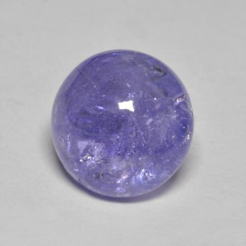 Tanzanita azul natural 3,51ct, corte redondo, translúcido