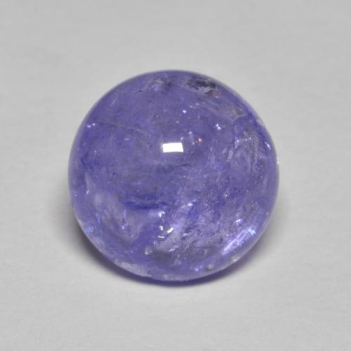 Tanzanita azul natural 3,51ct, corte redondo, translúcido