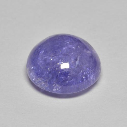 Tanzanita azul natural 3,51ct, corte redondo, translúcido