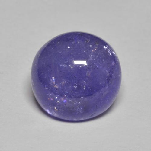 Tanzanita azul natural 3,42ct, corte redondo, translúcido
