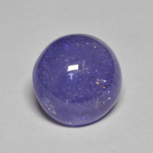 Tanzanita azul natural 3,42ct, corte redondo, translúcido