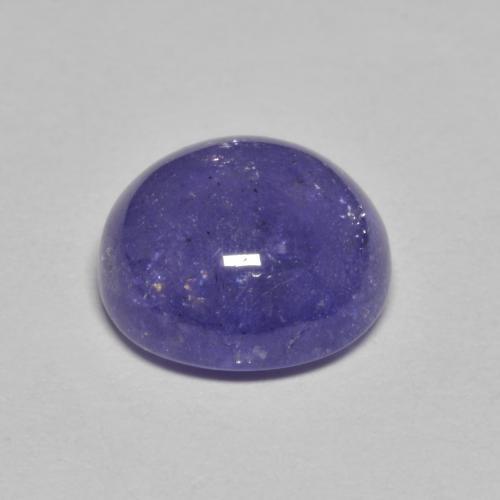 Tanzanita azul natural 3,42ct, corte redondo, translúcido